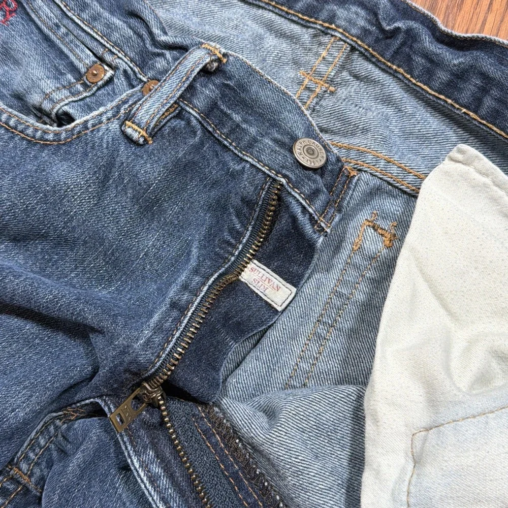 Polo Ralph Lauren Sullivan Slim Jeans RL Mens 32x31 Distressed Wash Denim Y2K